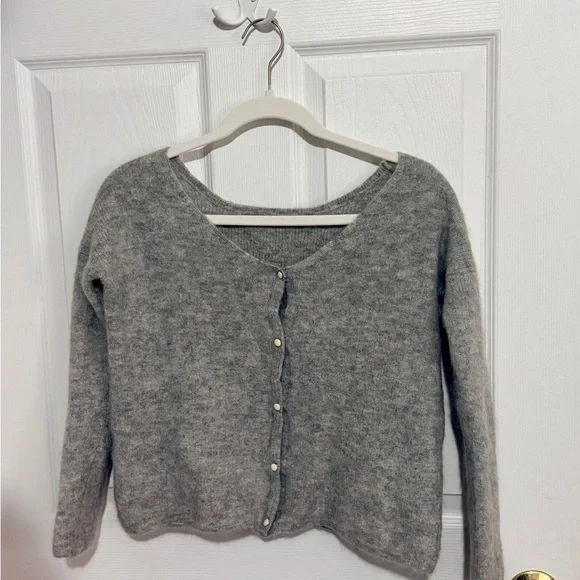 Sezane Gray Barry Cardigan - XXS - Picture 3 of 5